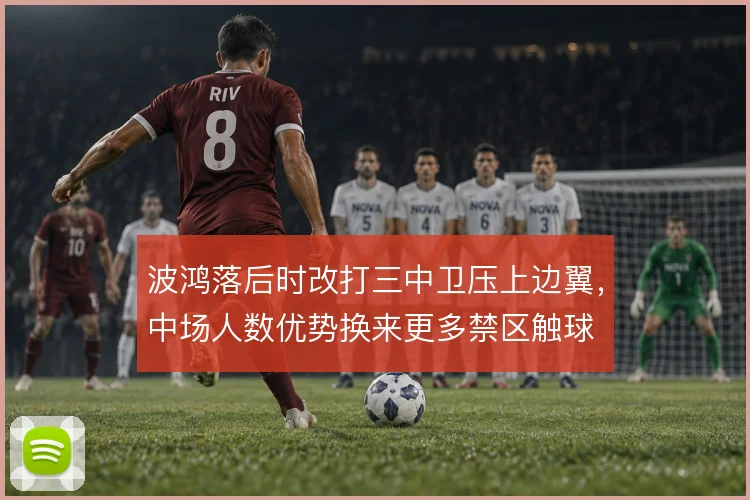 波鸿落后时改打三中卫压上边翼,中场人数优势换来更多禁区触球